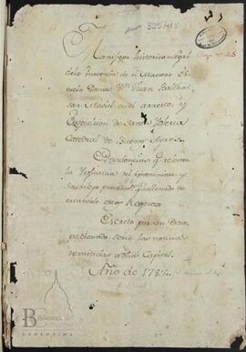 [Manifiesto histórico legal de la inocencia del Dr. Juan Balthasar Maciel]
