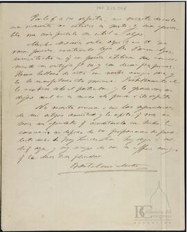 [Carta de Bartolomé Mitre dirigida a Juan María Gutiérrez]