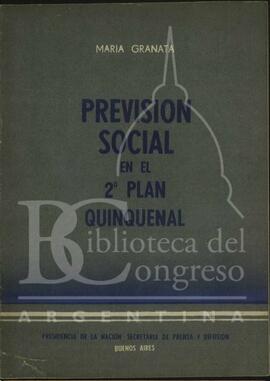 "Previsión Social en el 2º Plan Quinquenal" [Folleto]