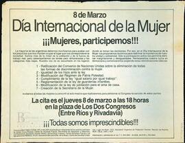 [Afiche 8 de Marzo. Día Internacional de la Mujer]