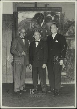 [Foto Benito Quinquela Martin, Juan de Dios Filiberto y Oscar Ivanissevich ]