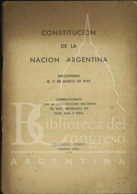 "Constitución de la Nación Argentina 1949" [Libro]