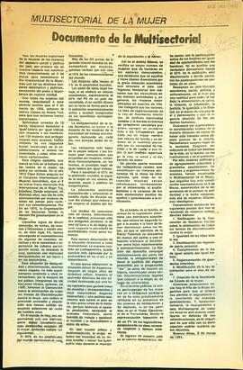 "Documento de la Multisectorial" [Artículo con anotaciones manuscritas]