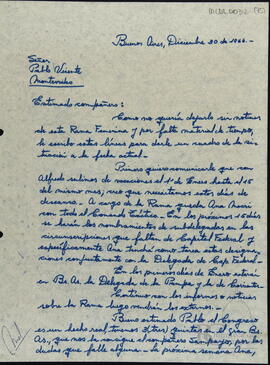 [Carta de Mabel Di Leo dirigida a Pablo Vicente]