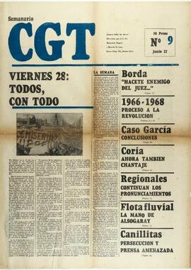 "Semanario C.G.T." (Año I, N° 9)