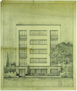 Vivienda "Canevari" [Plano de vista frontal]