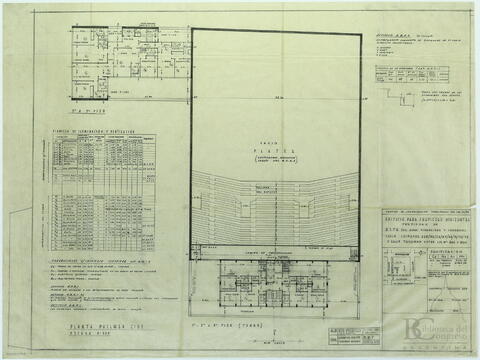 "Planta pullman cine. Plano N° 7"