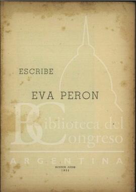 "Escribe Eva Perón" de Eva Perón [Libro]