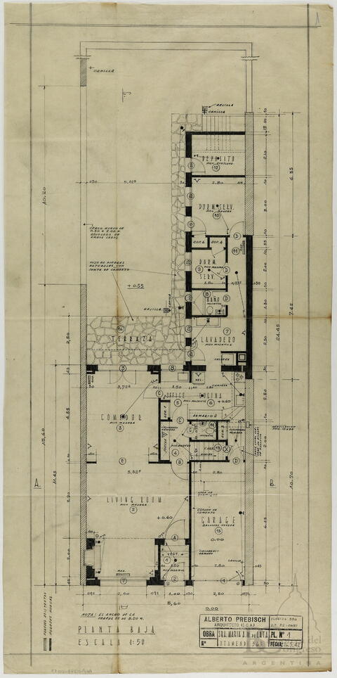 "Planta baja. Plano N°1"