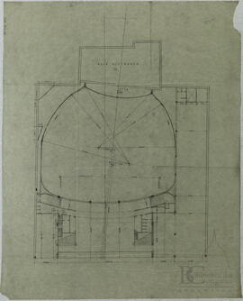 Cine Gran Rex. [Geometrización de la planta baja. Plano acotado]