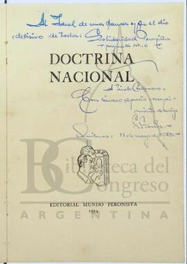 "Doctrina Nacional" de editorial Mundo Peronista [Libro]