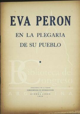 "Eva Perón en la plegaria de su pueblo" de Benítez, Hernán [Folleto]