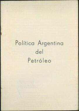 "Política argentina del petróleo" de Barro, José Constantino [Discurso]