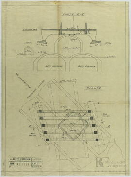 “Obra Obelisco. Corte E-E. Planta. Plano Nº2”